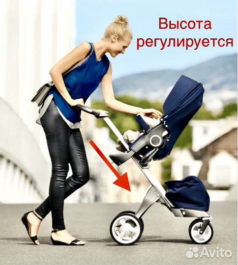 Коляска stokke xplory тёмно-синяя оригинал