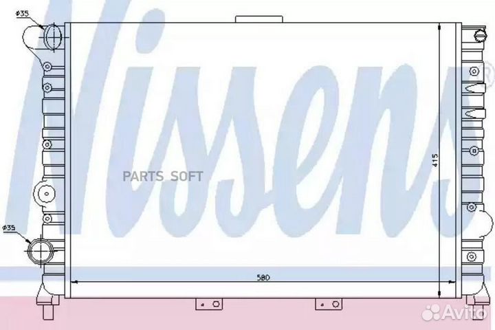 Радиатор охлаждения двс alfa romeo 156 (1997) 1.8