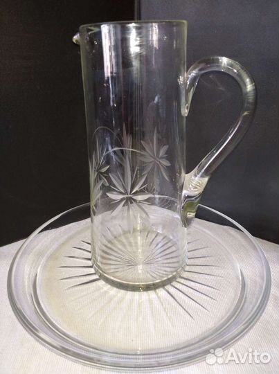 Подносы старинное стекло СССР