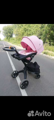 Stokke Xplory V6 lotus pink черное шасси