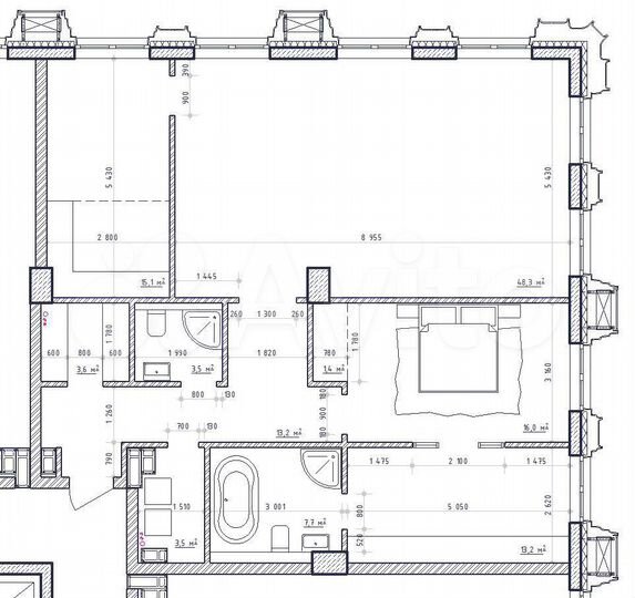 3-к. квартира, 126,6 м², 11/21 эт.