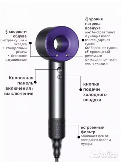 Фен для волос профессиональный новый