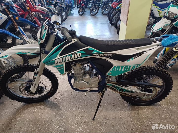 Мотоцикл Кросс Motoland X3 300W LUX (174MN-3) сини