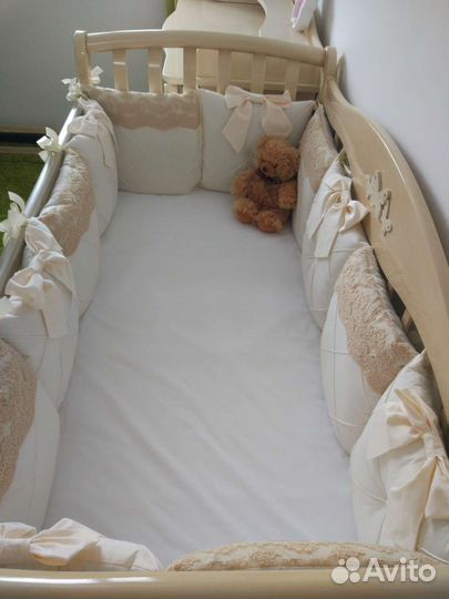 Детская кроватка трансформер дерево