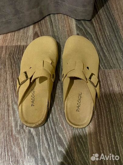 Сабо замшевые