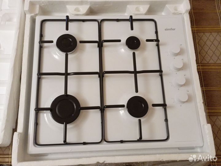 Газовая варочная поверхность белая Simfer новая