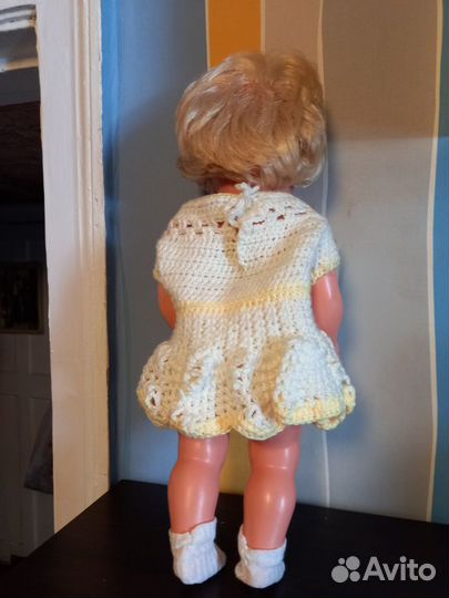 Платье вязаное для куклы гдр СССР