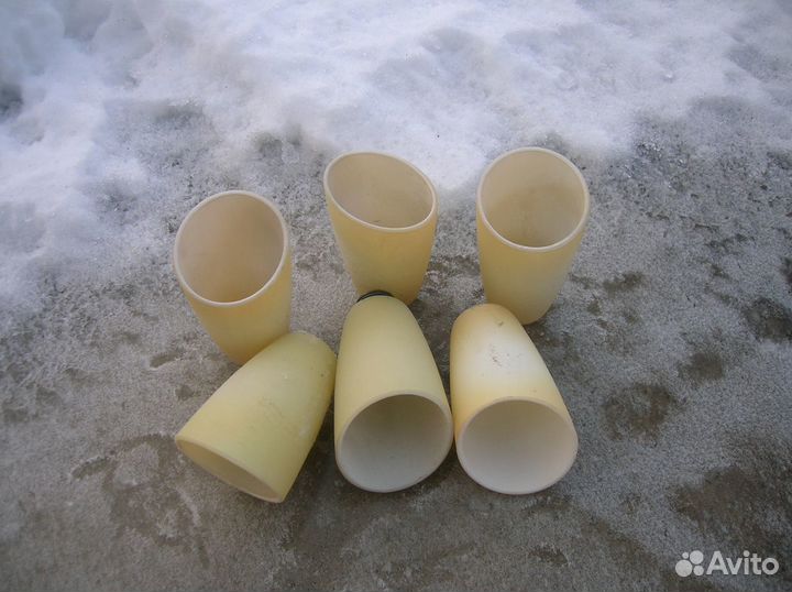 Шесть стеклянных плафонов для люстры