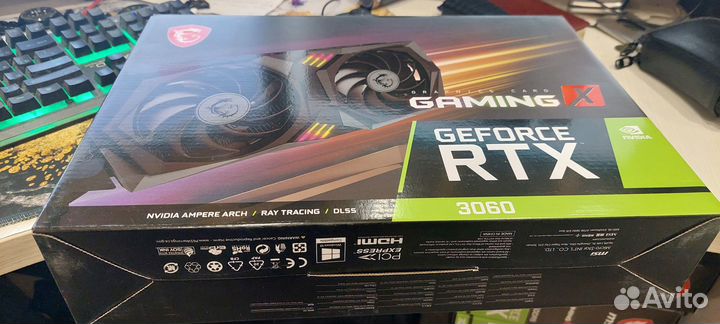 Коробка видеокарты MSI geforce RTX 3060 12GB