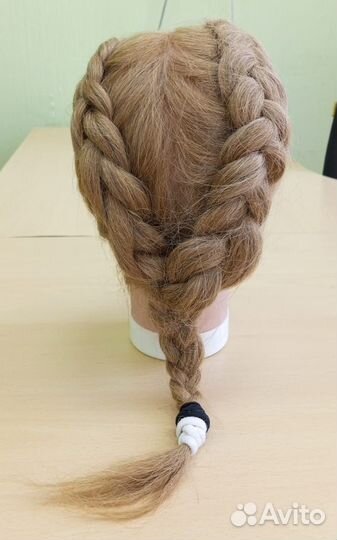 Учебная голова-манекен для причесок со штативом