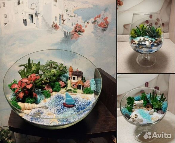 Необычный подарок на день рождения, мини сад