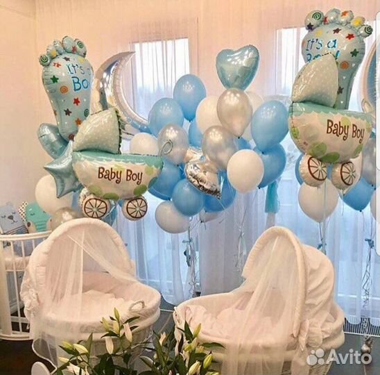 Воздушные шары на выписку из роддома