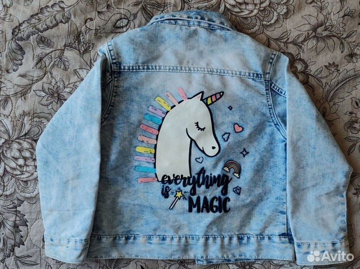 Джинсовая куртка для девочки 110