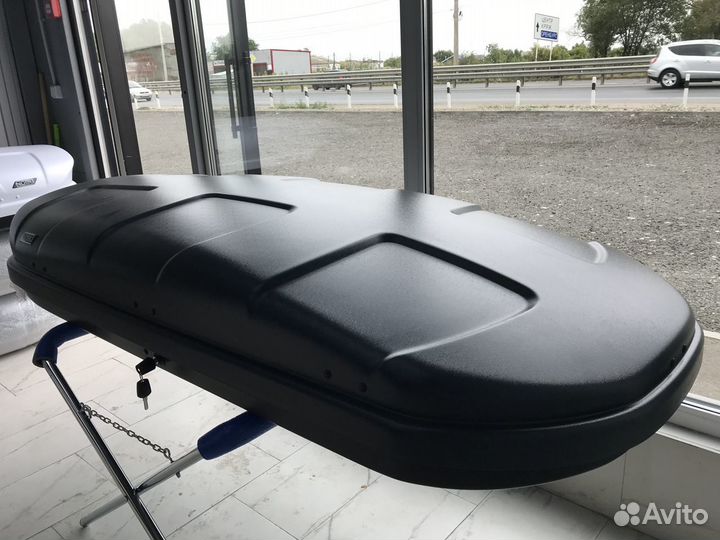 Автобокс на крышу Nobu (черный). С установкой