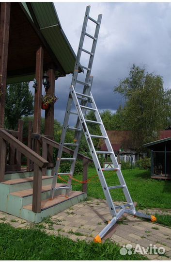 Трехсекционная лестница Эйфель Ювелир 3х9