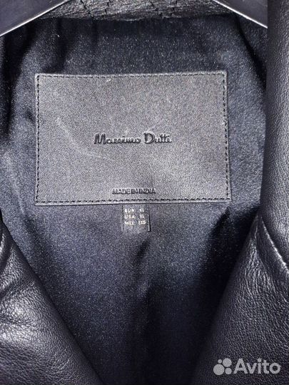 Кожаная куртка косуха massimo dutti