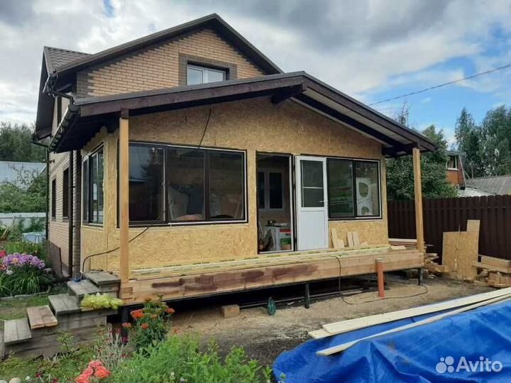 Кровля, сайдинг, пристройки, фундамент