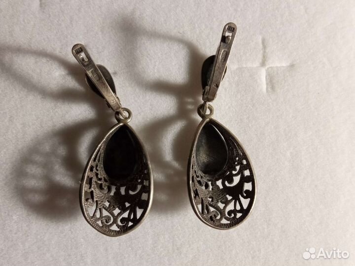 Серьги серебро винтаж,4 пары