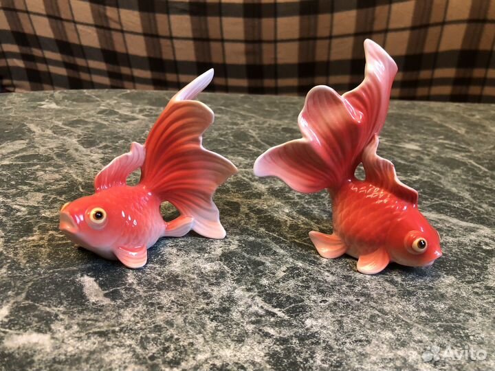 Статуэтки рыбки фарфор пара