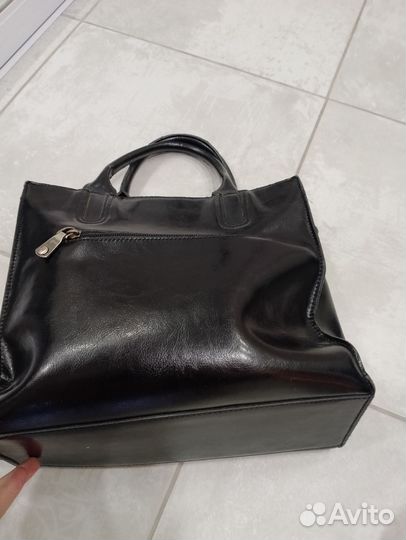 Сумка женская натуральная кожа черная