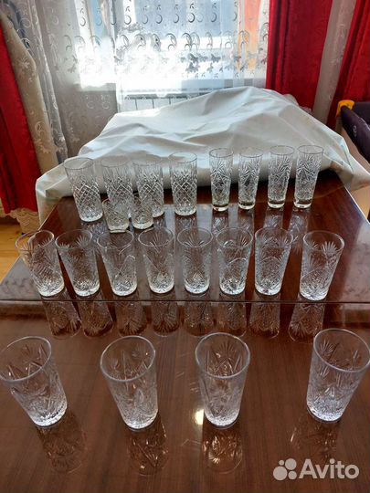 Хрусталь: стаканы, рюмки