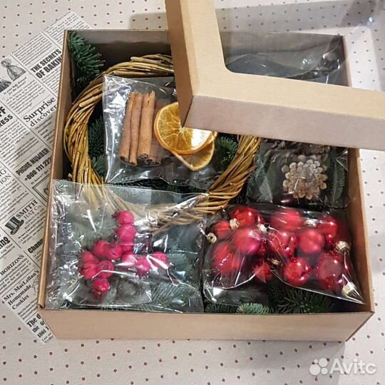 Набор по созданию новогоднего венка