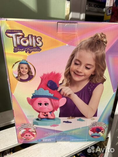 Тролли голова для укладки волос с аксессуарами