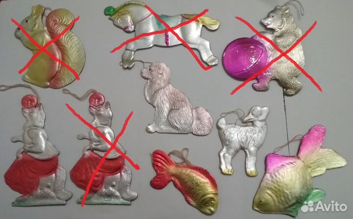 Елочные игрушки СССР картонаж вата