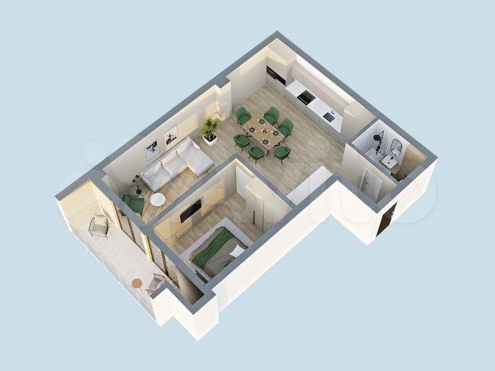 3-к. апартаменты, 126,1 м², 2/8 эт.