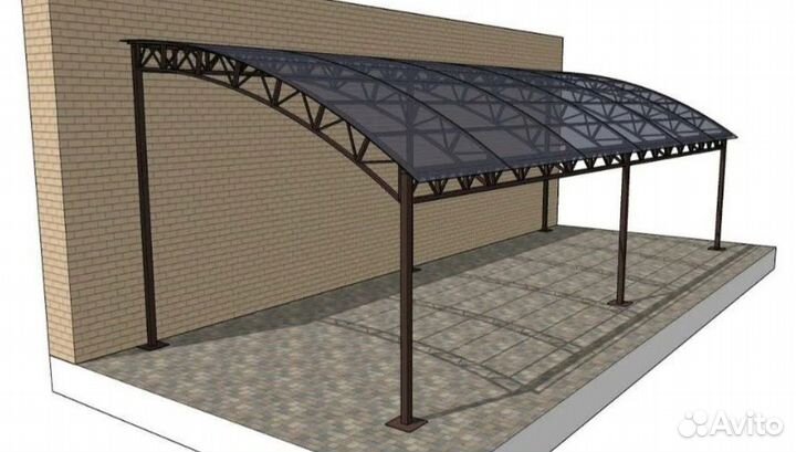 Монтаж металлоконструкций- навес, беседки, террасы