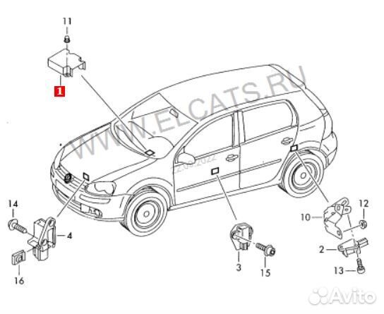 Блок управления Air bag Volkswagen Golf 5 1K1 BKD