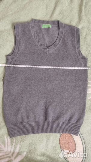 Жилетка для мальчика школьная серая 10-11