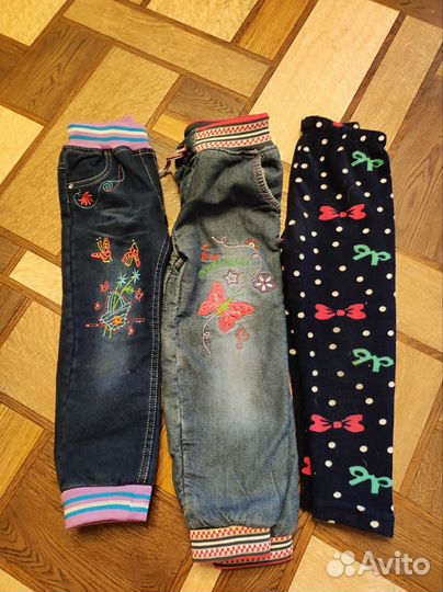 Джинсы утеплённые 92-98