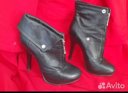 Ботильоны кожаные,38