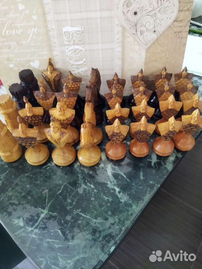 Шахматы + шашки ручной работы