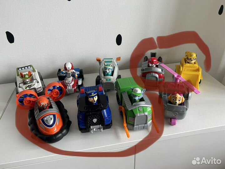 Машинки со щенками Щенячий патруль для SM