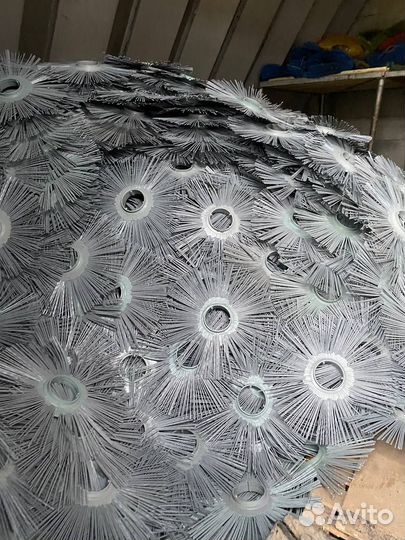 Диск щеточный D120х550мм без проставки (полипропилен вторичный) серый 3-фиксатора в Октябрьском