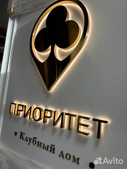 Объемные буквы из нержавеющей стали вывеска