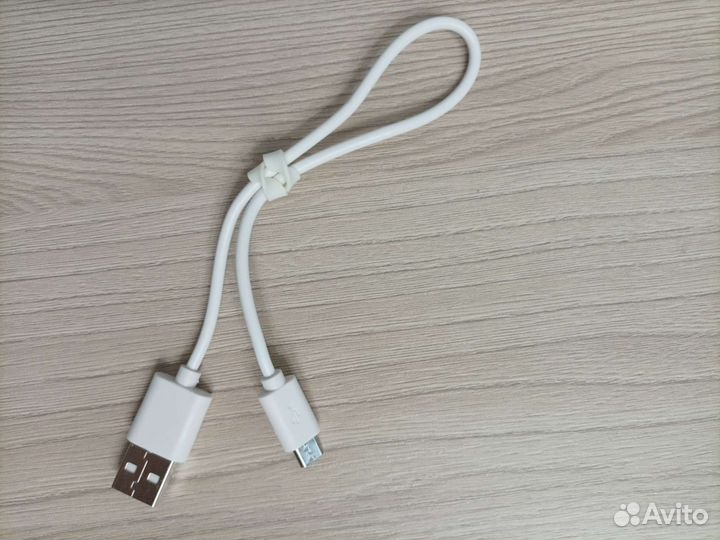 Кабель зарядный USB/Micro USB длина 24 см, белый