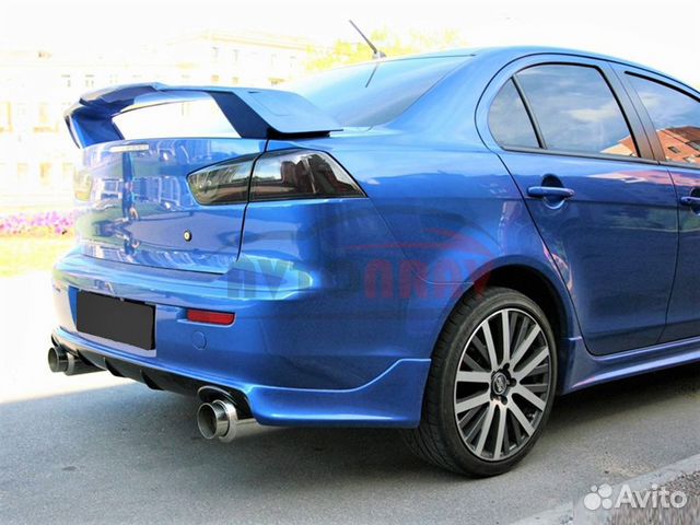Юбка Zodiak заднего бампера Mitsubishi Lancer 10(Х