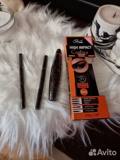 Наборы косметики скраб, крем, spf, тушь, подводка