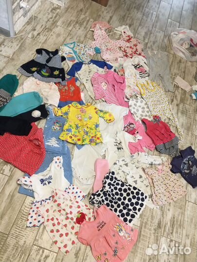 Пакет одежды на девочку от 0 до года