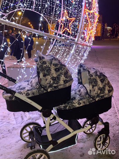 Коляска для двойни bebetto Comfort 42 2 в 1