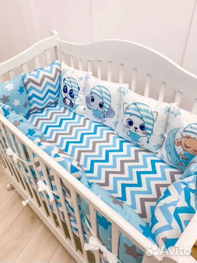 Бортики в детскую кроватку бу