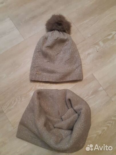 Шапка и снуд женский