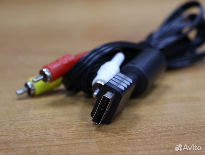 Видео-кабель AV тюльпаны PS1/PS2/PS3 OEM 1.8 метра