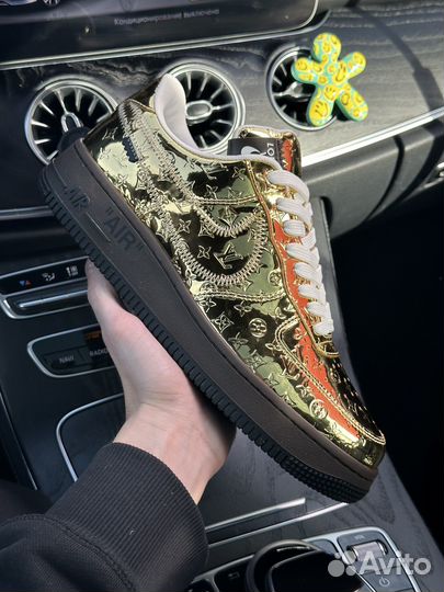 Кроссовки Nike Air Force 1 Low Louis Vuitton Gold