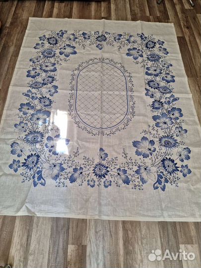 Скатерть, новая, льняная, 145 на 180см