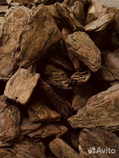 Кора сосны для орхидей галтованная/сырая 4-8