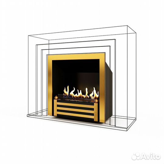 Биокамин в мраморном портале Firezo Estravaganza